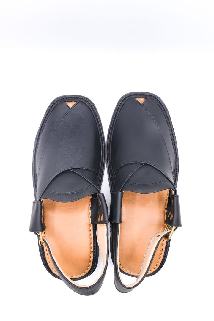 Alifyay - Gogo Matte Black Peshawari Sandal