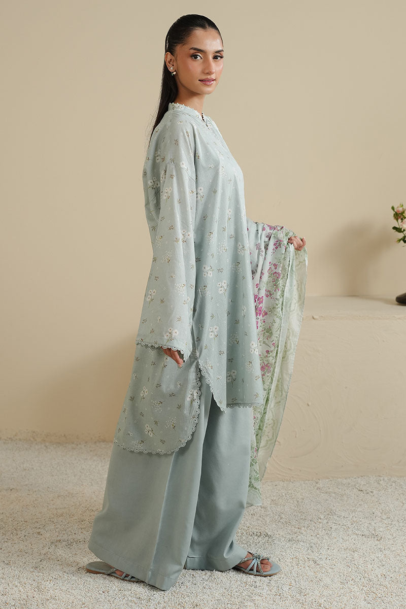 Cross Stitch - GRAY FROST - Lawn - 3 Piece - Unstitched