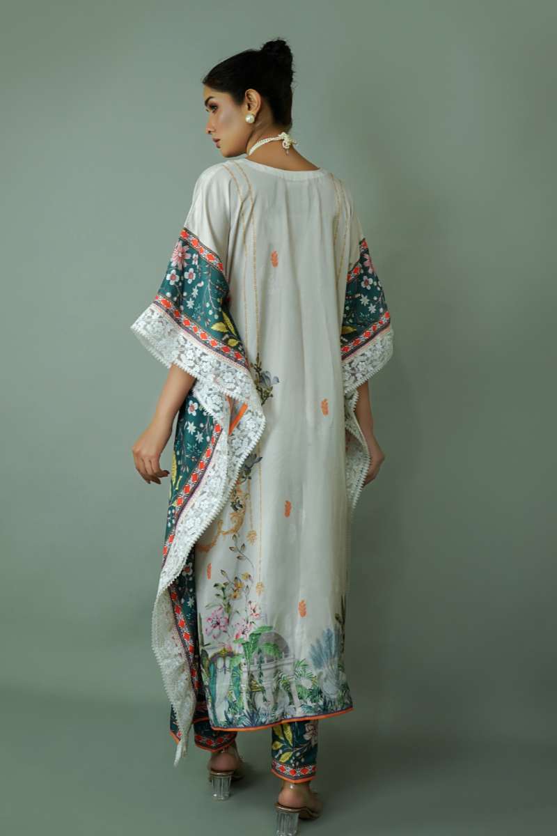 Minutiae - Gardenia - Silk Blend - Grey/Green - 2 Piece