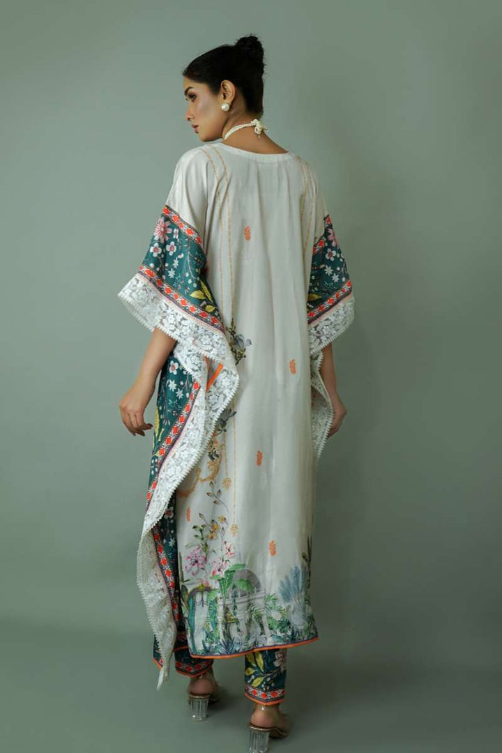 Minutiae - Gardenia - Silk Blend - Grey/Green - 2 Piece