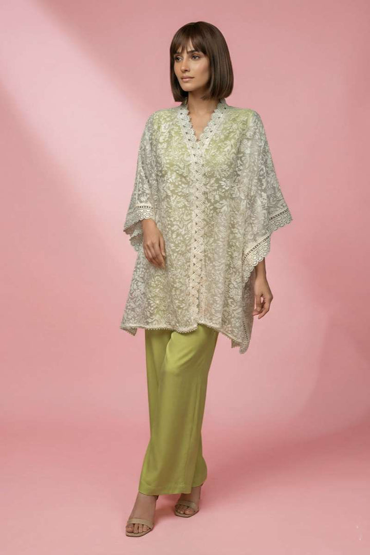 Gulabo - Embroidered Net Luna Jacket For Women - Ecru - 1 Piece