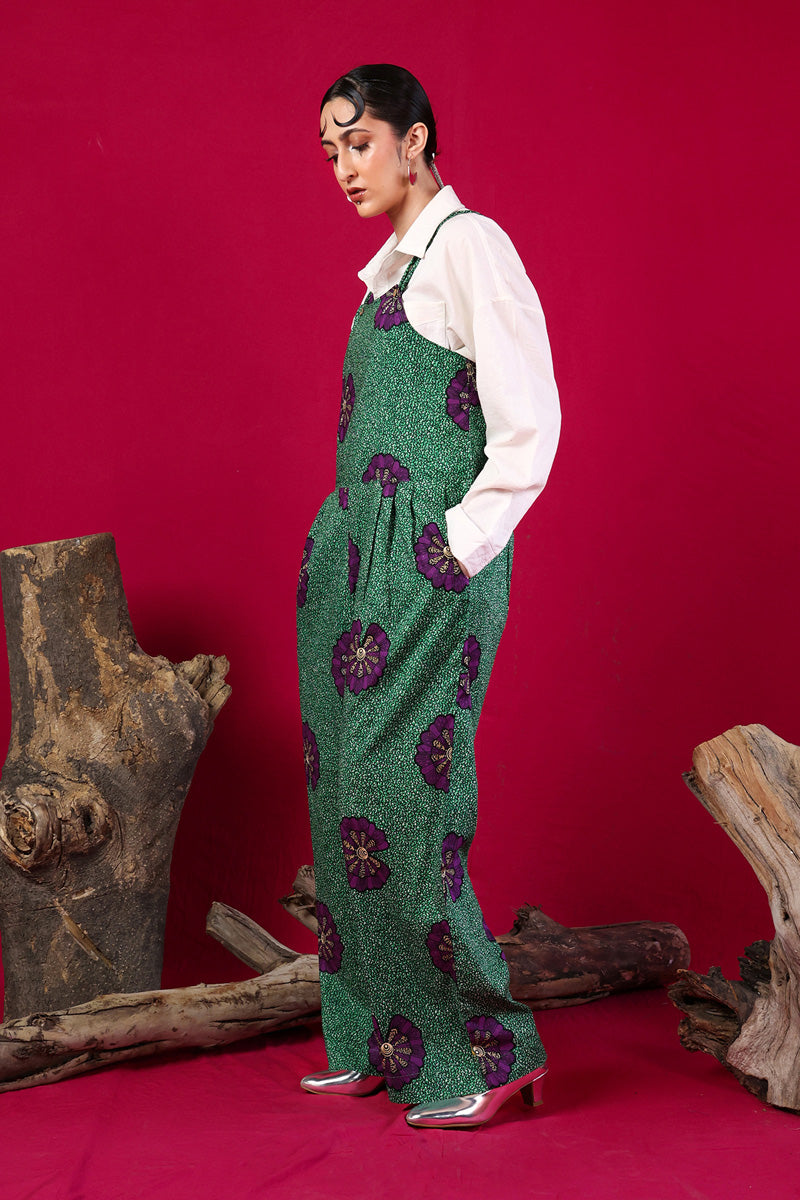 Generation - African Safari Dungarees - Cambric - Green - 1 Piece