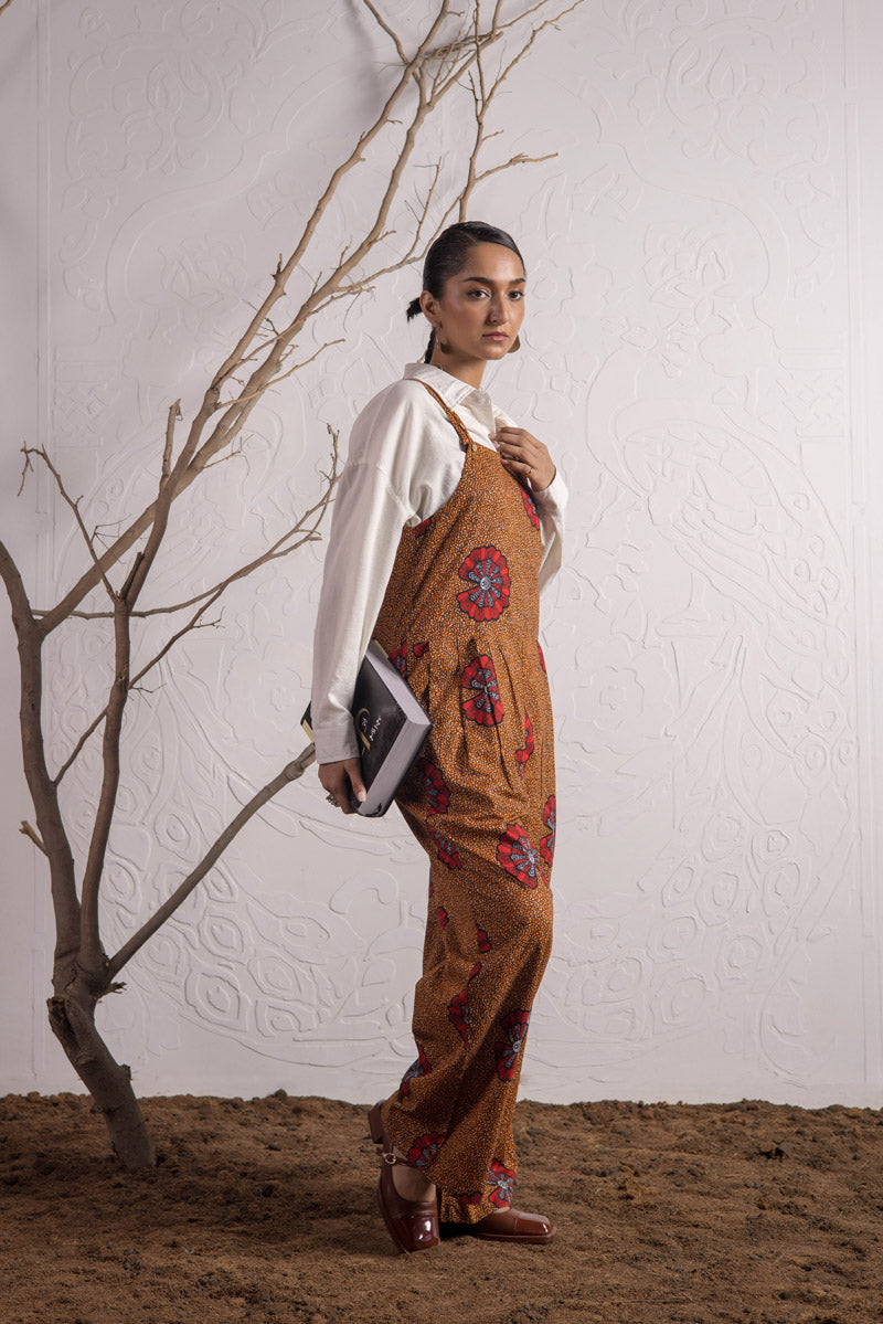 Generation - African Safari Dungarees - Cambric - Green - 1 Piece