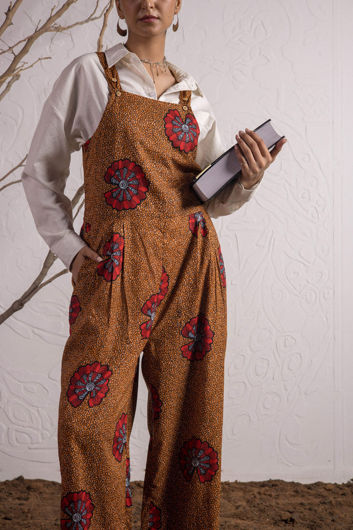 Generation - African Safari Dungarees - Cambric - Green - 1 Piece