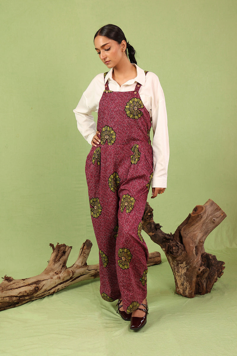 Generation - African Safari Dungarees - Cambric - Green - 1 Piece