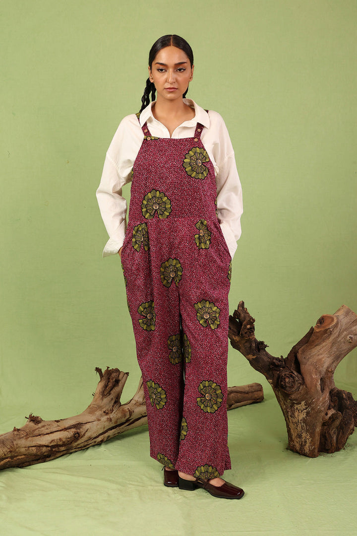 Generation - African Safari Dungarees - Cambric - Green - 1 Piece