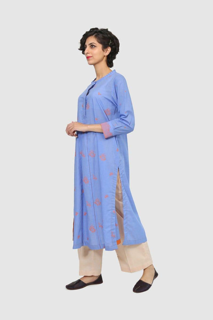 Generation - Blue Doodling Shirt - Cambric Cotton - 1 Piece