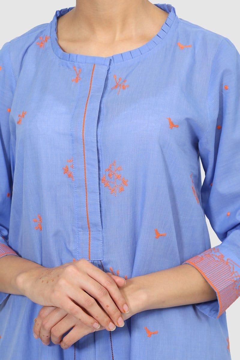 Generation - Blue Doodling Shirt - Cambric Cotton - 1 Piece