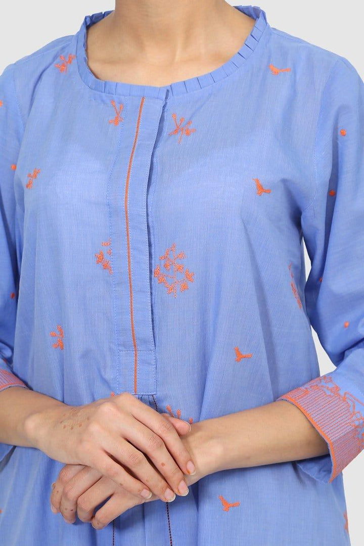 Generation - Blue Doodling Shirt - Cambric Cotton - 1 Piece