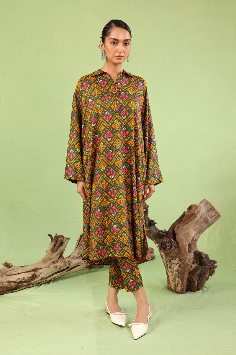 Generation - Collared Nyzynka 2 Piece - Cambric - Green