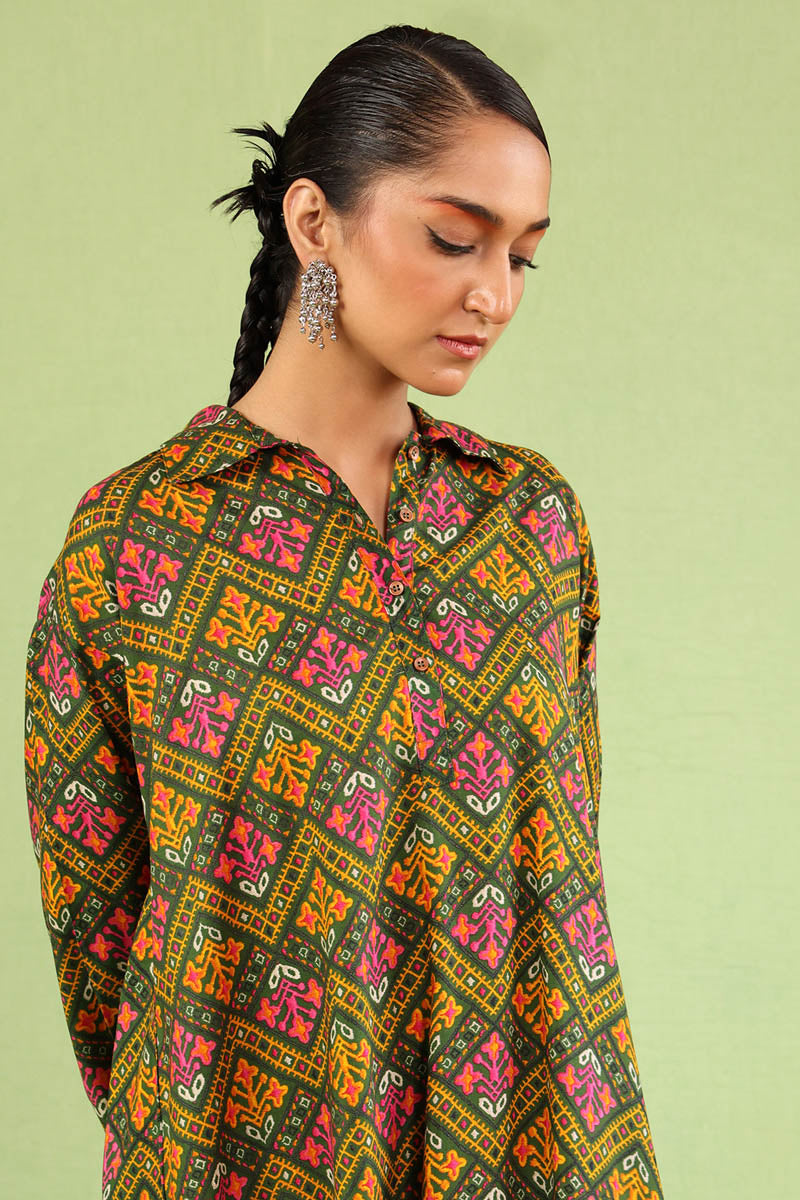 Generation - Collared Nyzynka 2 Piece - Cambric - Green