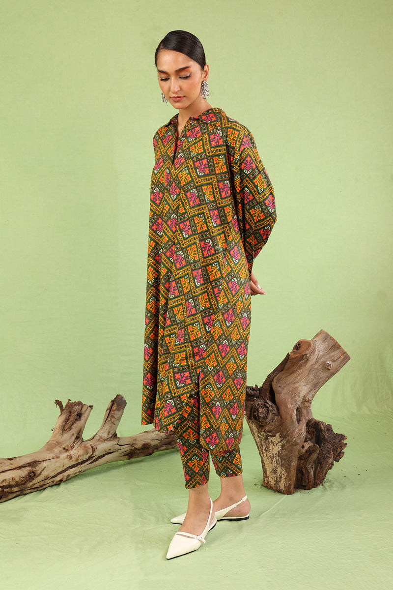 Generation - Collared Nyzynka 2 Piece - Cambric - Green