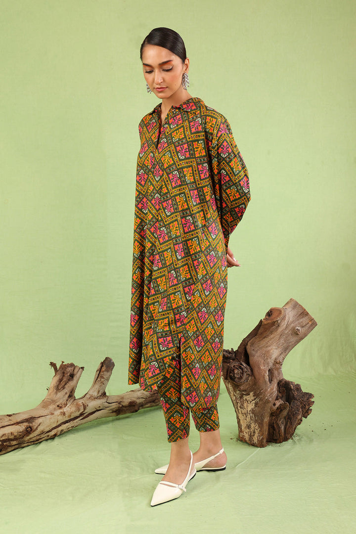 Generation - Collared Nyzynka 2 Piece - Cambric - Green
