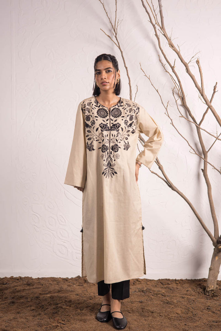 Generation - Foliage Opus Kurta - Cambric - Beige - 1 Piece