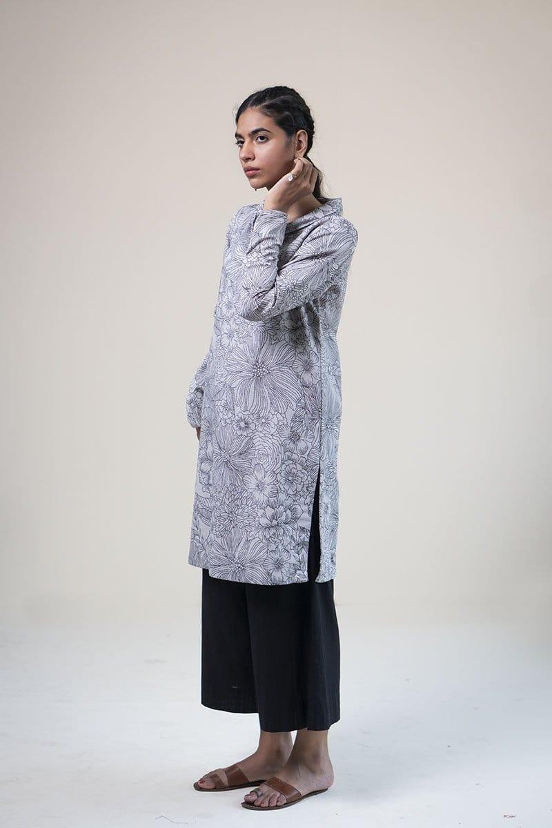 Generation - Grey Scale Bateau Neckline shirt - Jacquard - 1 Piece