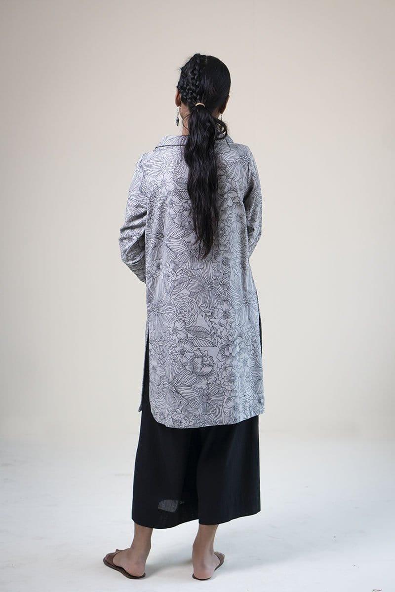Generation - Grey Scale Bateau Neckline shirt - Jacquard - 1 Piece