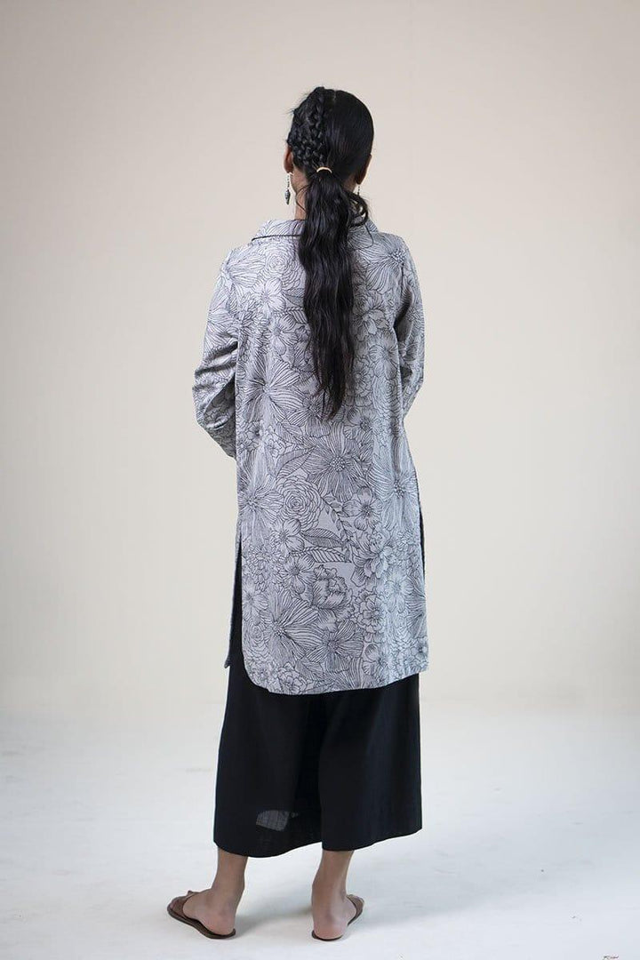 Generation - Grey Scale Bateau Neckline shirt - Jacquard - 1 Piece