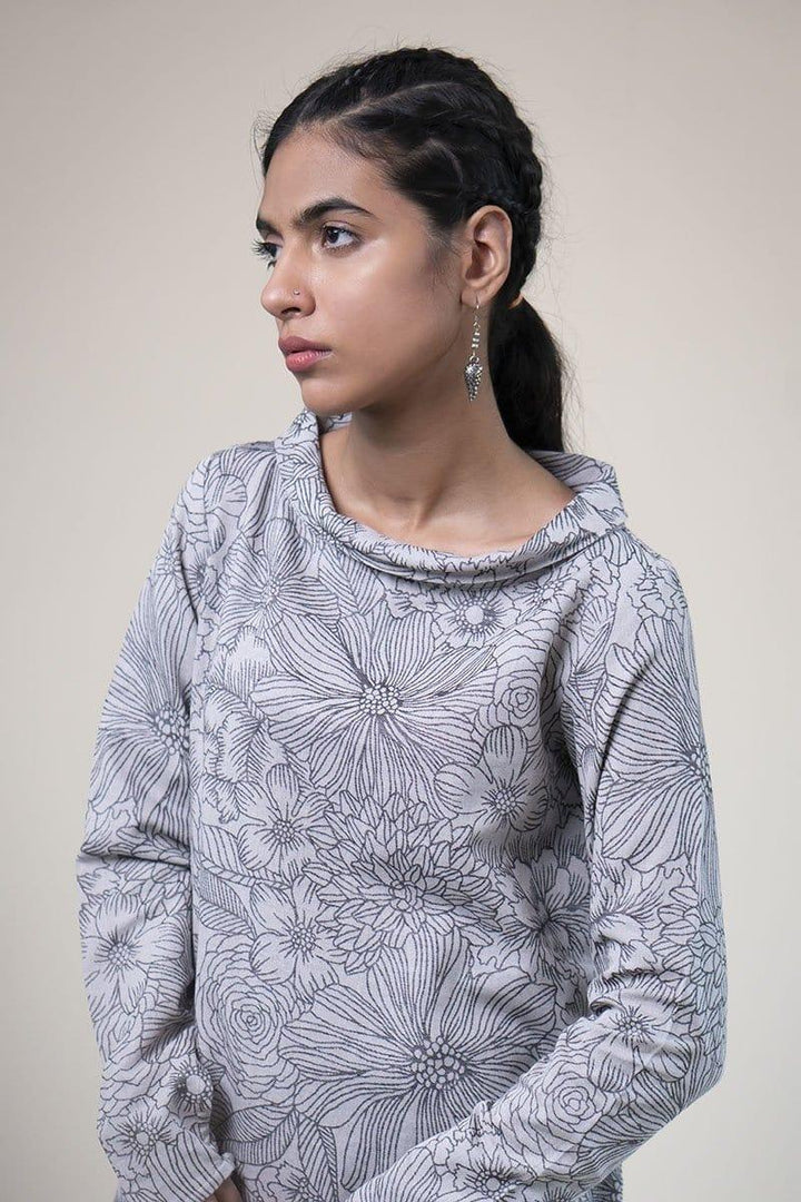Generation - Grey Scale Bateau Neckline shirt - Jacquard - 1 Piece
