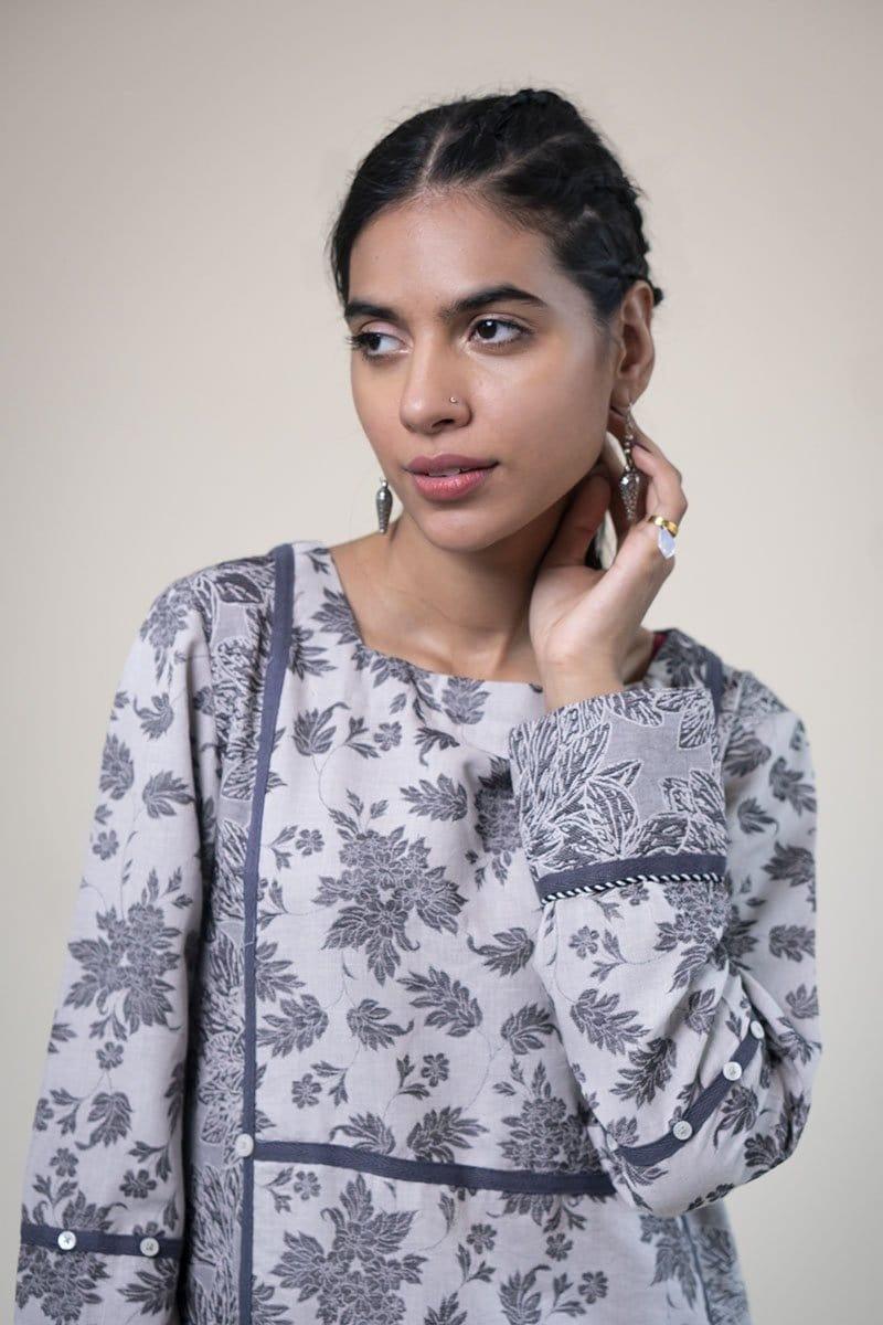 Generation - Grey Scale Printblocked Shirt - Jacquard - 1 Piece