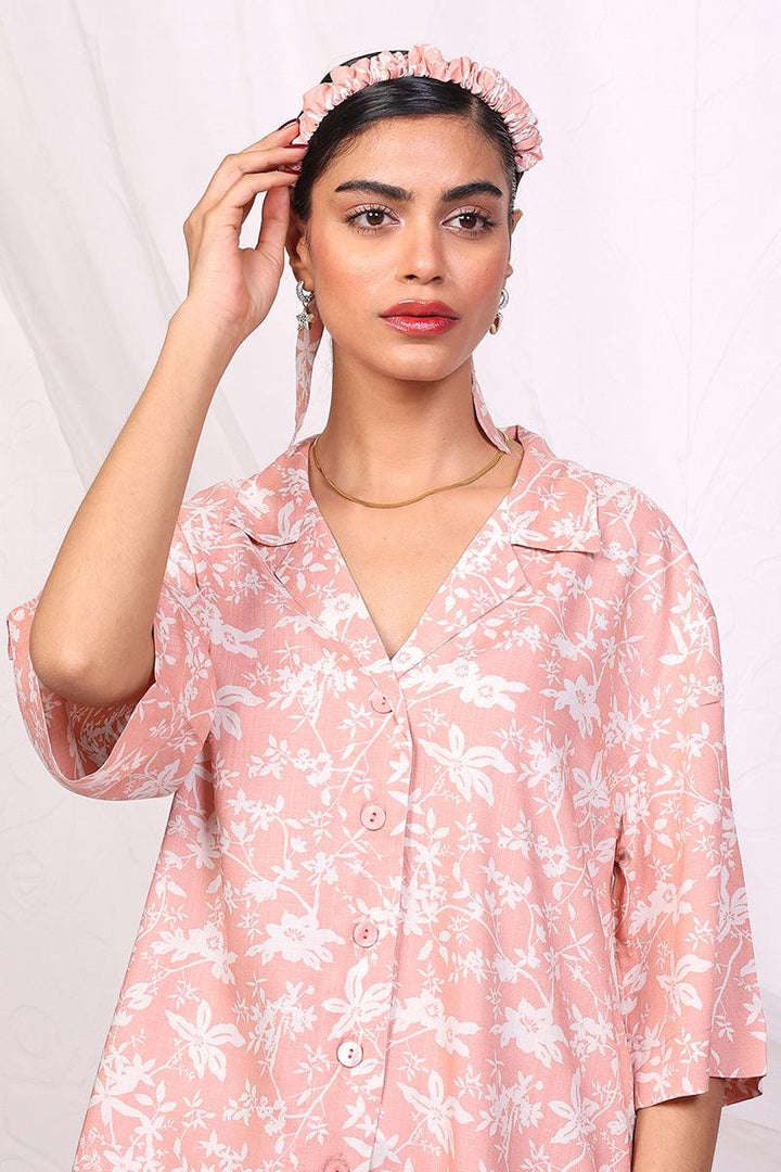 Generation - Loungewear Culottes Set - Pink - Viscose - 2 Piece
