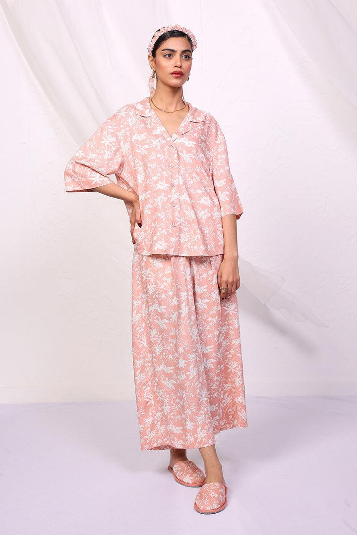 Generation - Loungewear Culottes Set - Pink - Viscose - 2 Piece
