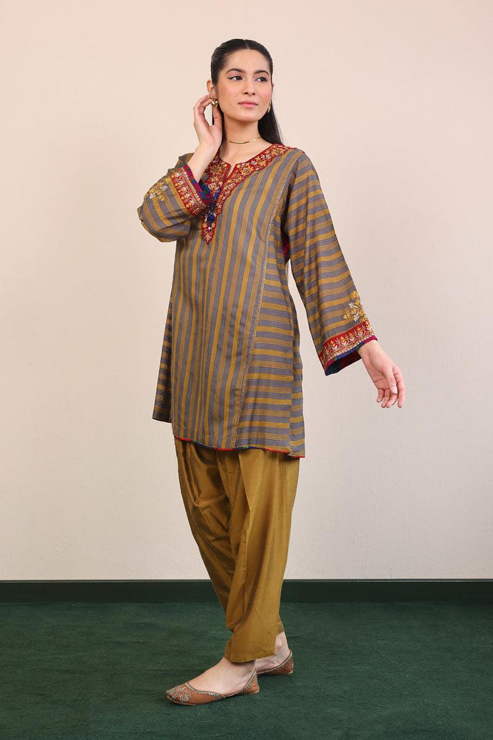 Generation - Morocon Kaftaan Set - Mustard - Cotton - 2 Piece