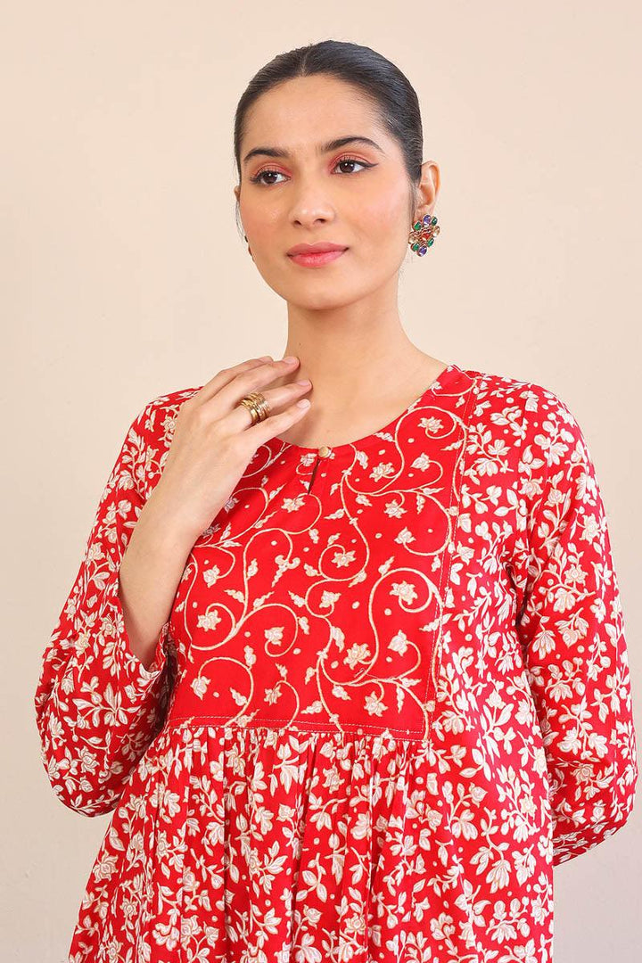 Generation - Mother Of Pearls Dress - Red - Lawn - 1 Piece