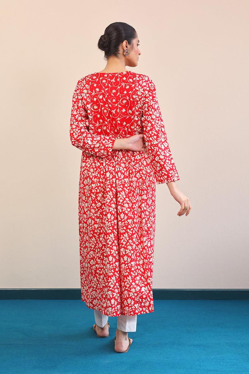 Generation - Mother Of Pearls Dress - Red - Lawn - 1 Piece