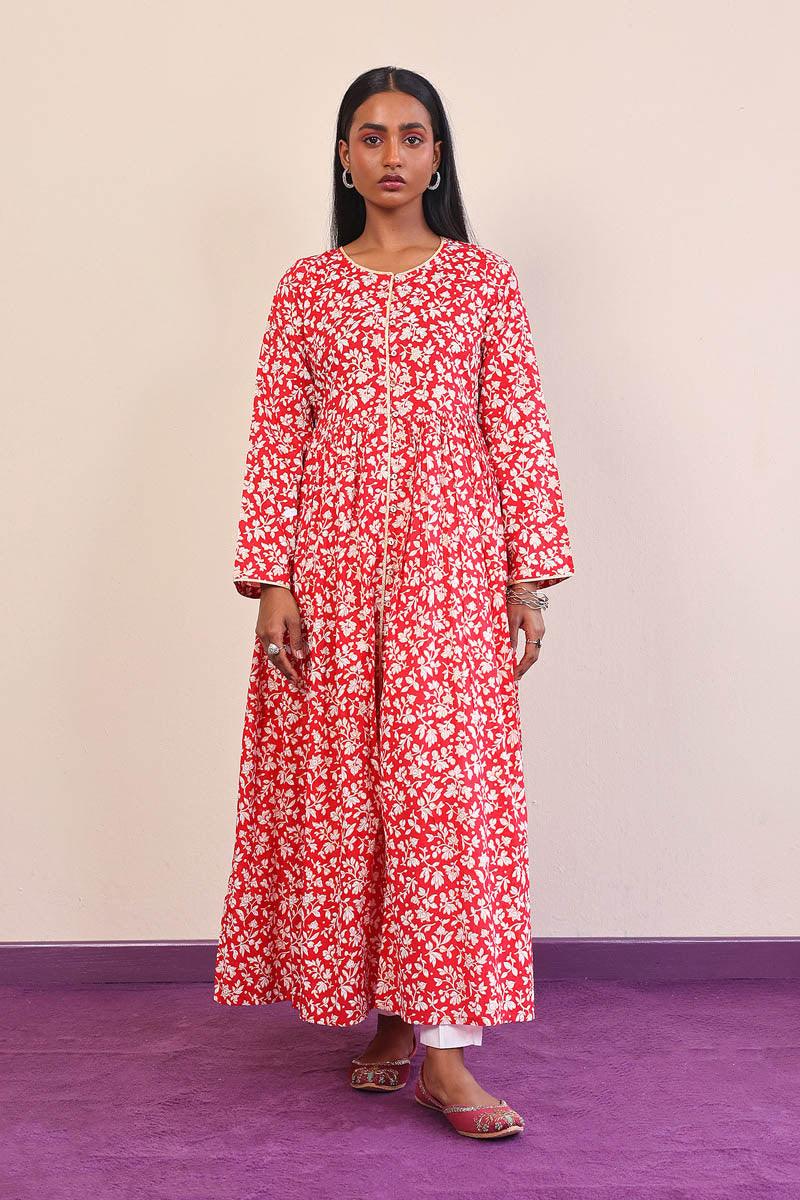 Generation - Mother Of Pearls Dress - Red - Lawn - 1 Piece