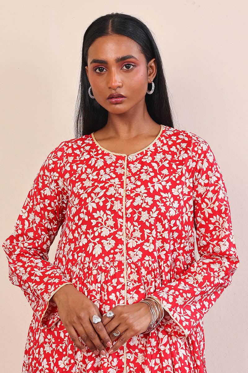 Generation - Mother Of Pearls Dress - Red - Lawn - 1 Piece