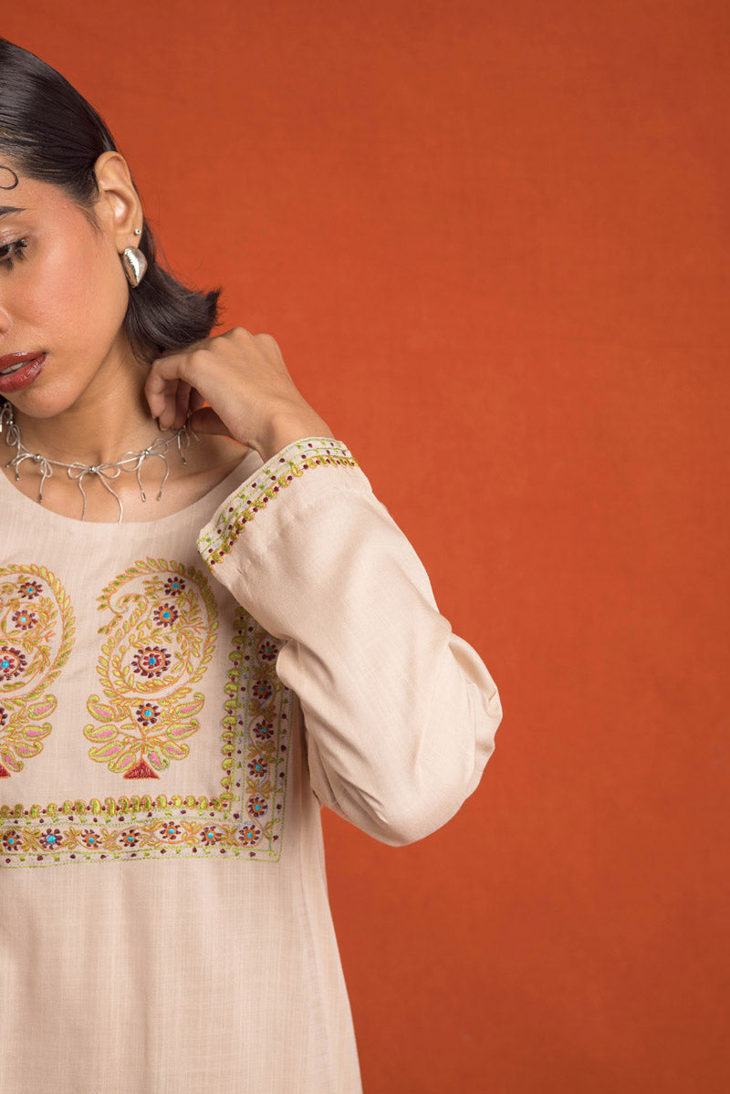 Generation - Paisley Chaar Kali - Cotton - Beige
