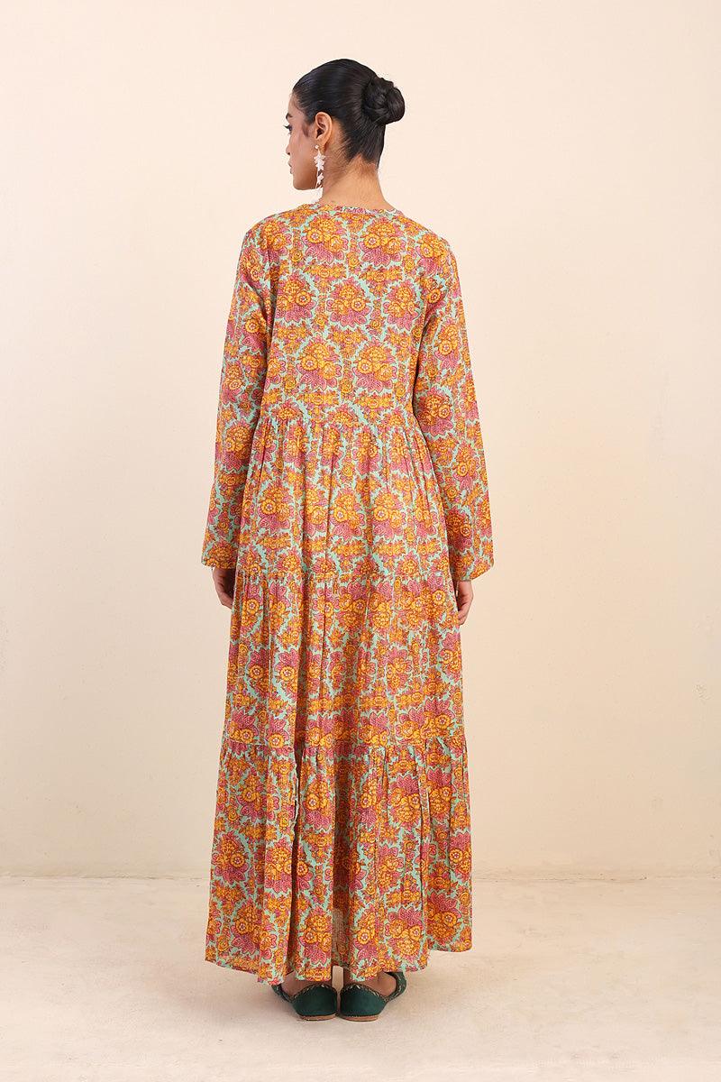Generation - Rumaal Tiered Dress - Sea Green - Lawn - 1 Piece