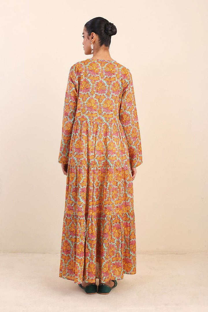 Generation - Rumaal Tiered Dress - Sea Green - Lawn - 1 Piece