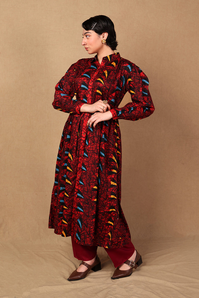 Generation - The Safari Dress - Cambric - Red - 1 Piece