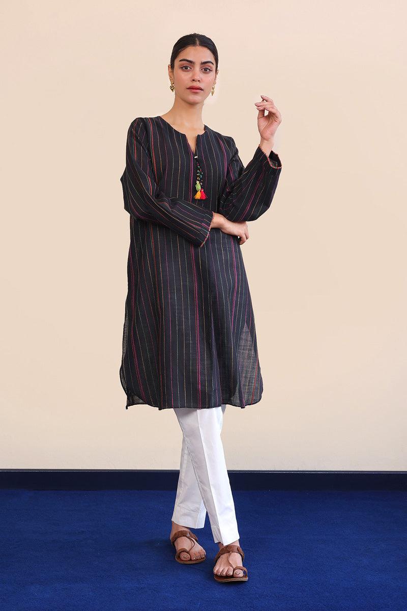 Generation - Tinka Kurta - Black - Lawn - 1 Piece