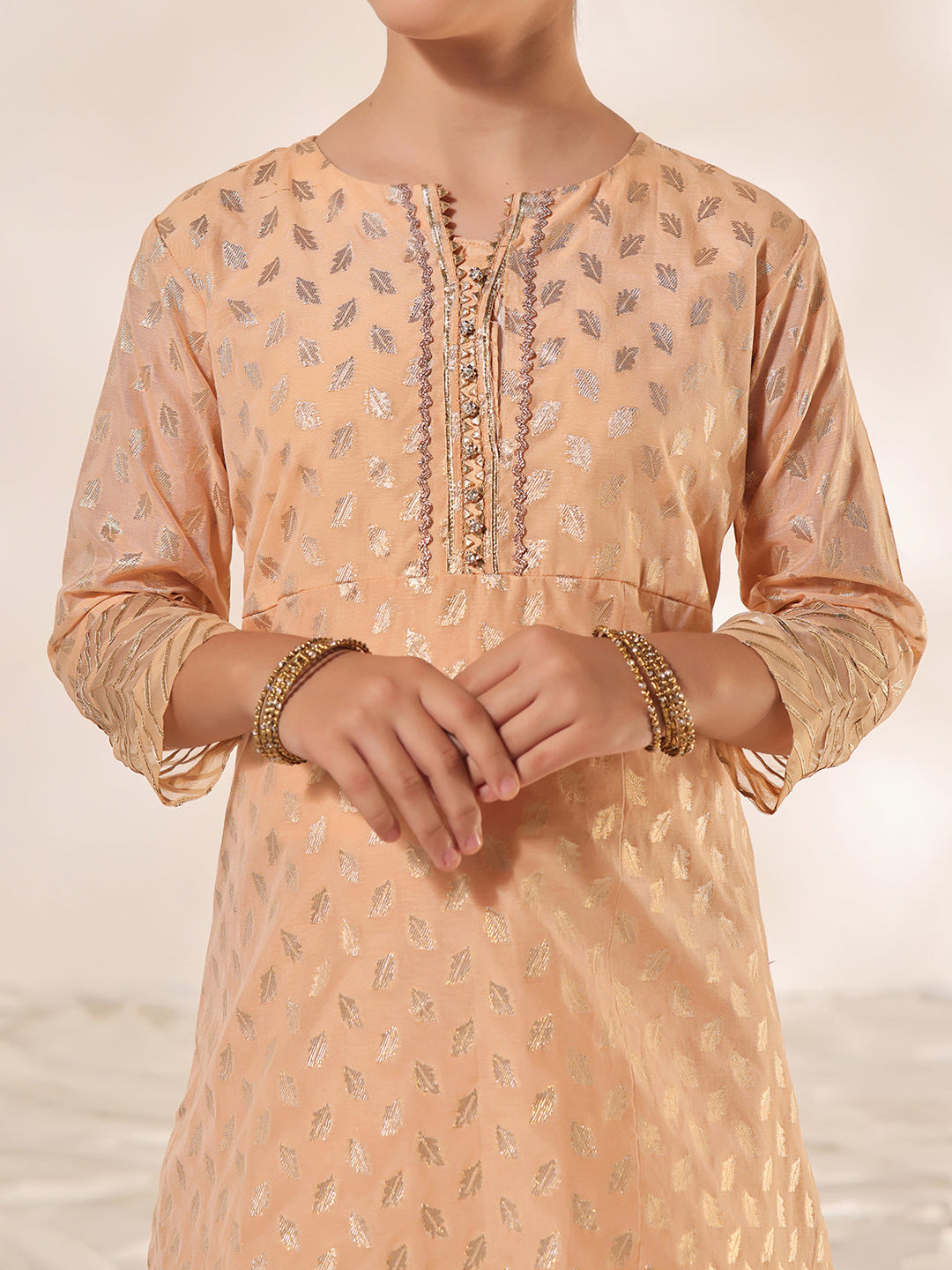 Oaks - Fancy Pret Shirt Trouser Jacquard Orange  - 2 Piece