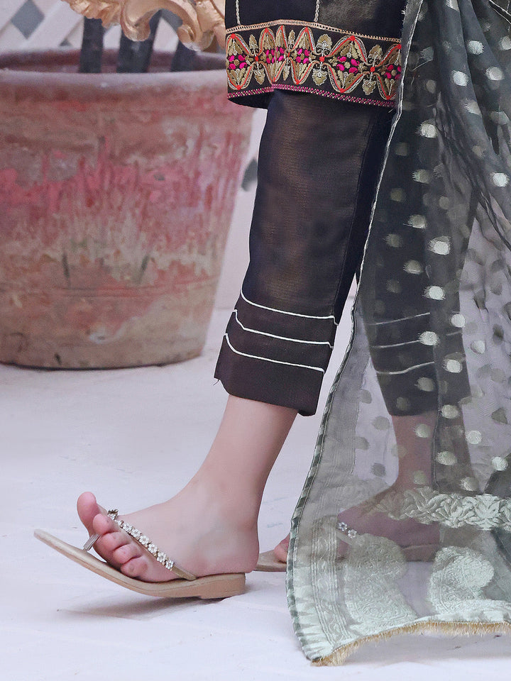 Oaks - Girls' Dark Brown Masoori Trouser  - 1 Piece