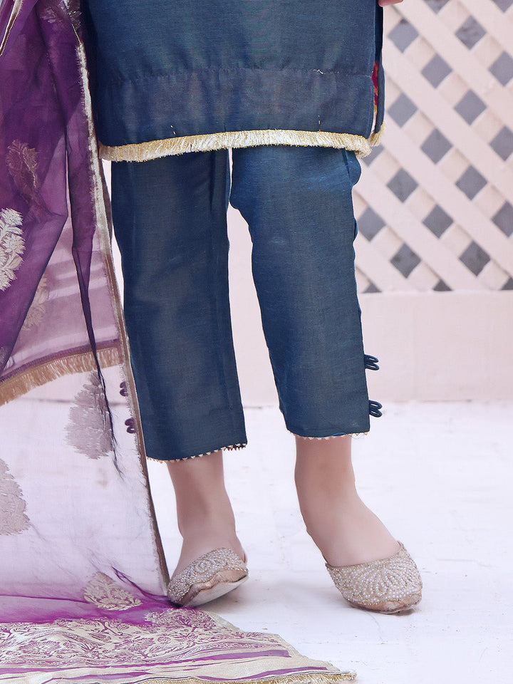 Oaks - Girls' Navy Blue Masoori Trouser  - 1 Piece