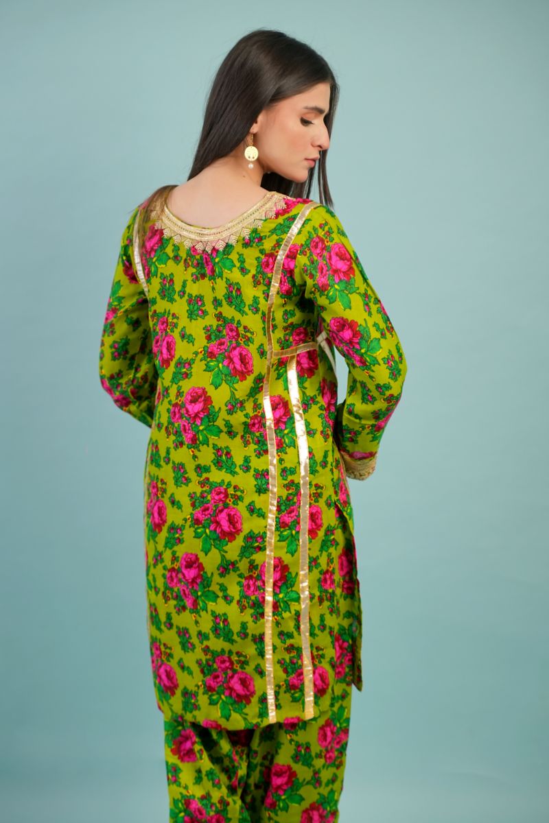 Gul E Noor- Blouche Vol 1 - Green - Acrylic - 2 Piece