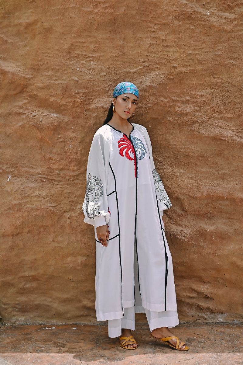 Gul E Noor - Palmae - White - Bamberg Cotton - 2 Piece