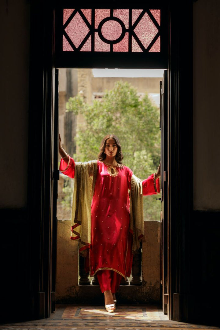 Pinktree - Gul-e-Dhani - Hot Pink - 3 Piece