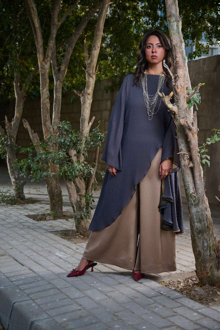 Gulabo - Blended Layla Set For Women - Grey / Brown - 2 Piece