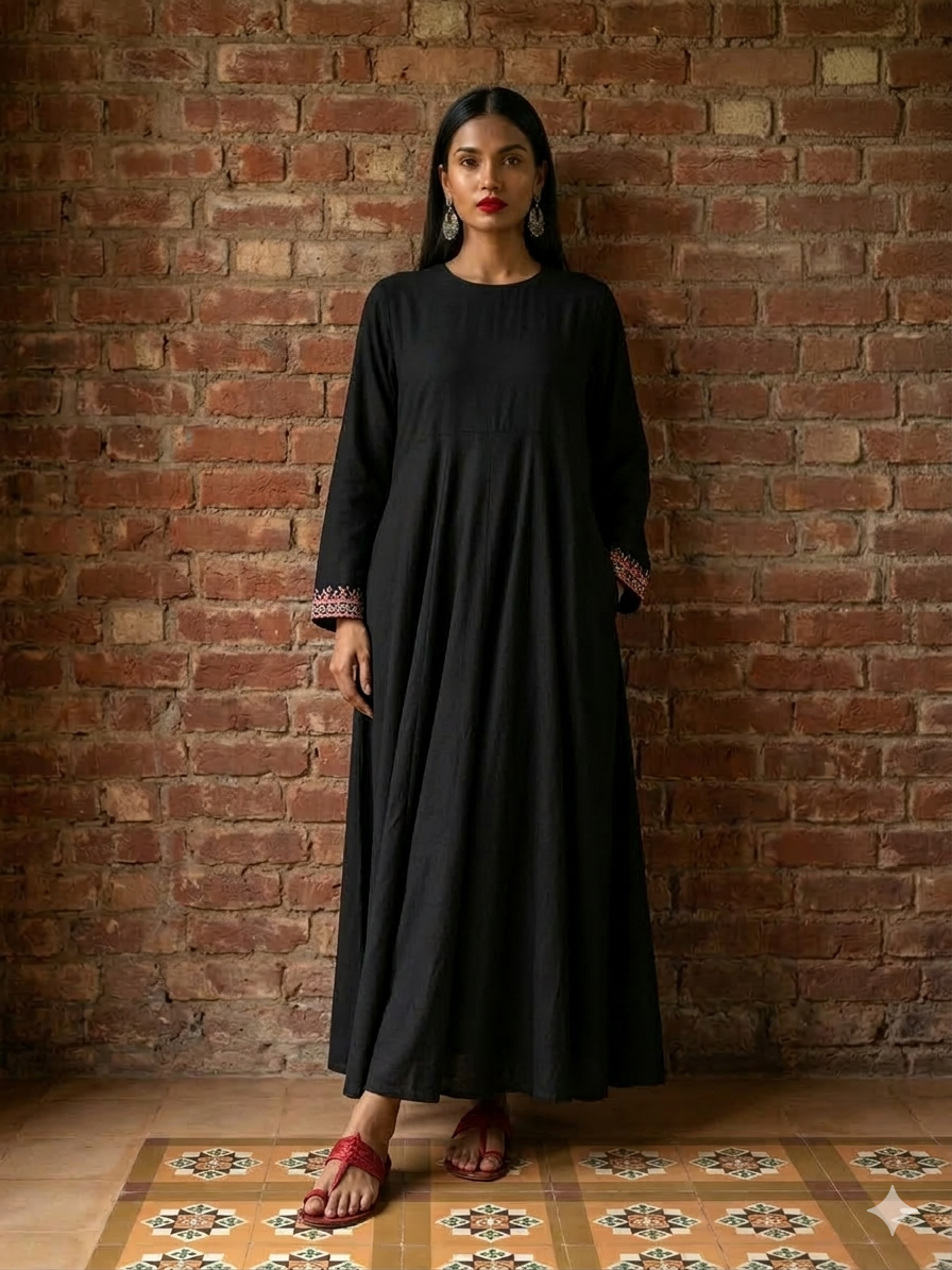Gulabo - Laila Bosky Top For Women - Black - 1 Piece