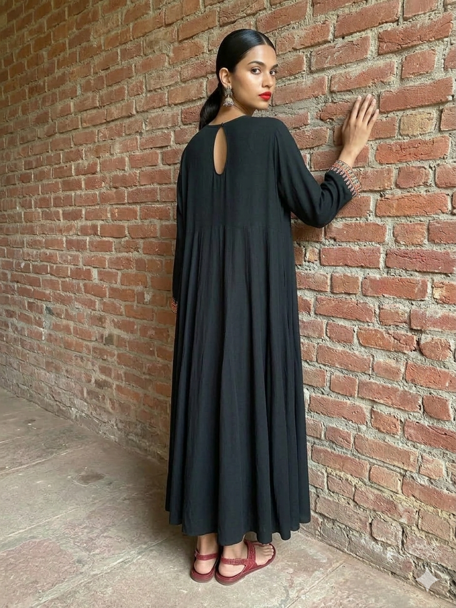Gulabo - Laila Bosky Top For Women - Black - 1 Piece