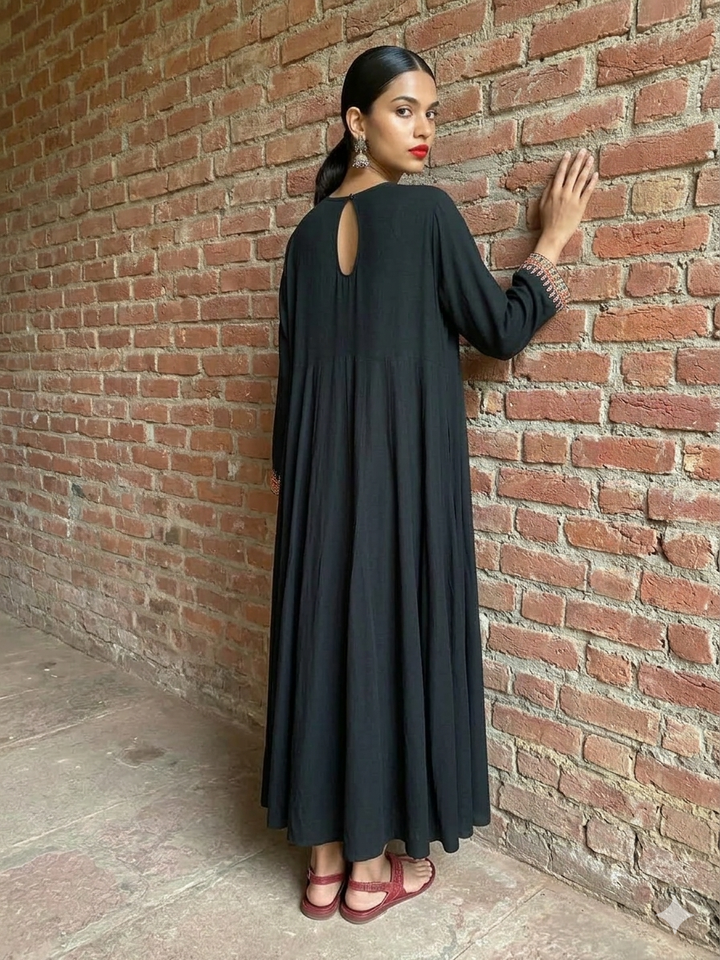 Gulabo - Laila Bosky Top For Women - Black - 1 Piece