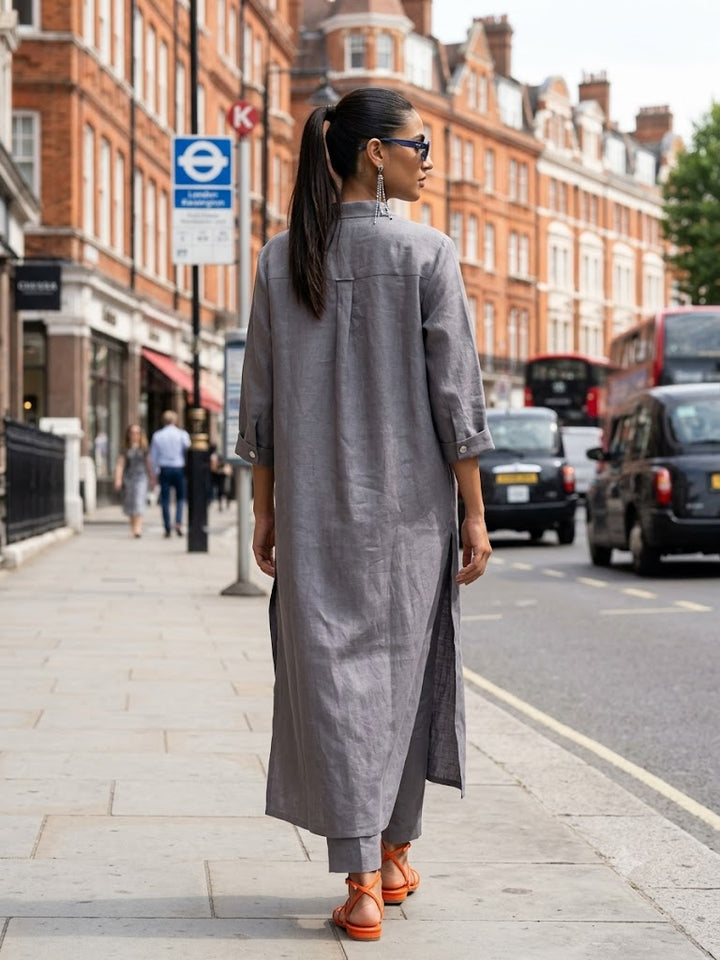 Gulabo Mehr Set Suit Grey 2 Piece