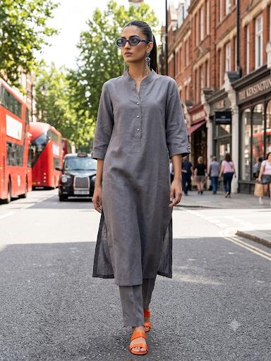 Gulabo Mehr Set Suit Grey 2 Piece