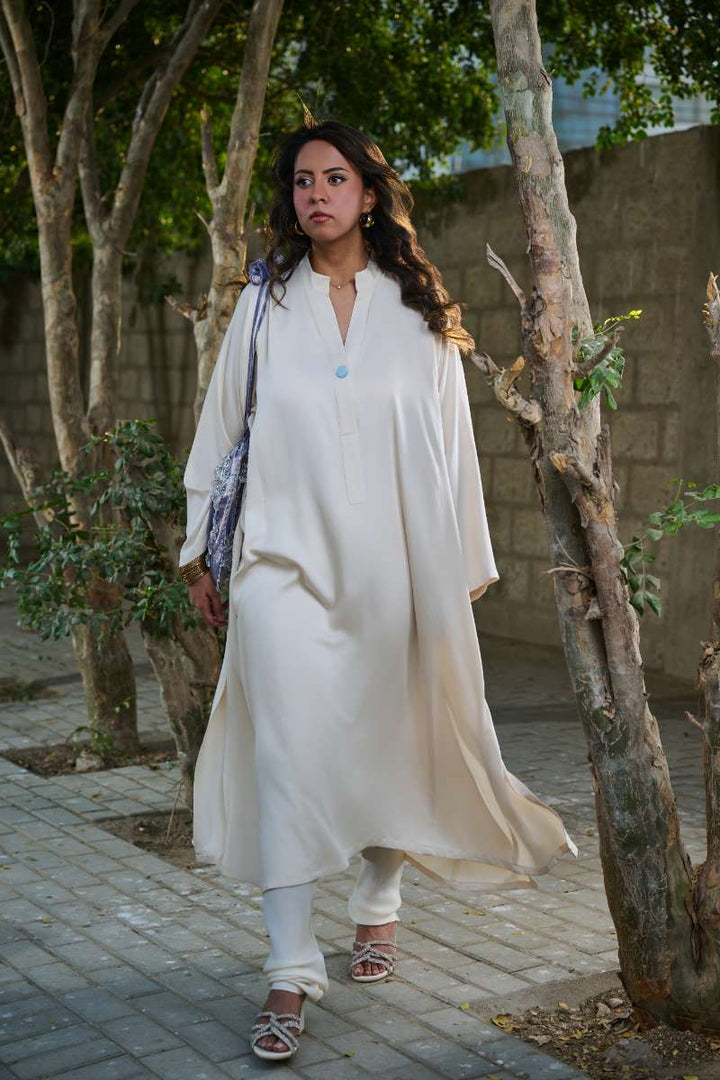 Gulabo - Satin Safa Suit For Women - Pale - 2 Piece