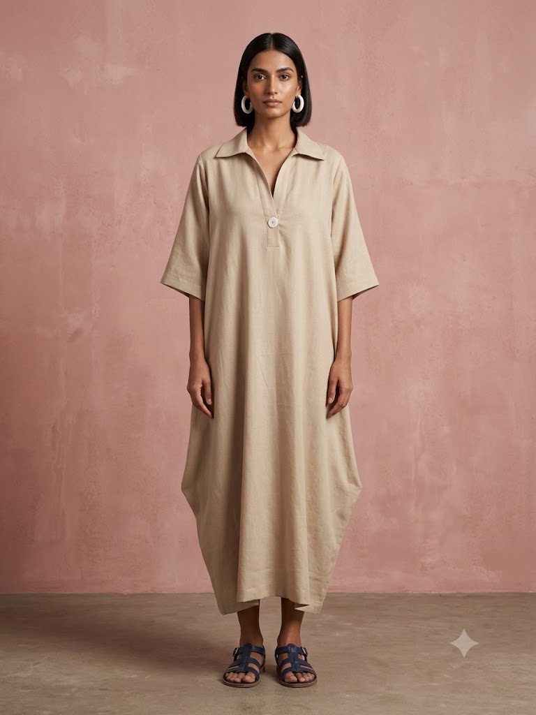Gulabo Sereine Kaftan Biege 1 Piece