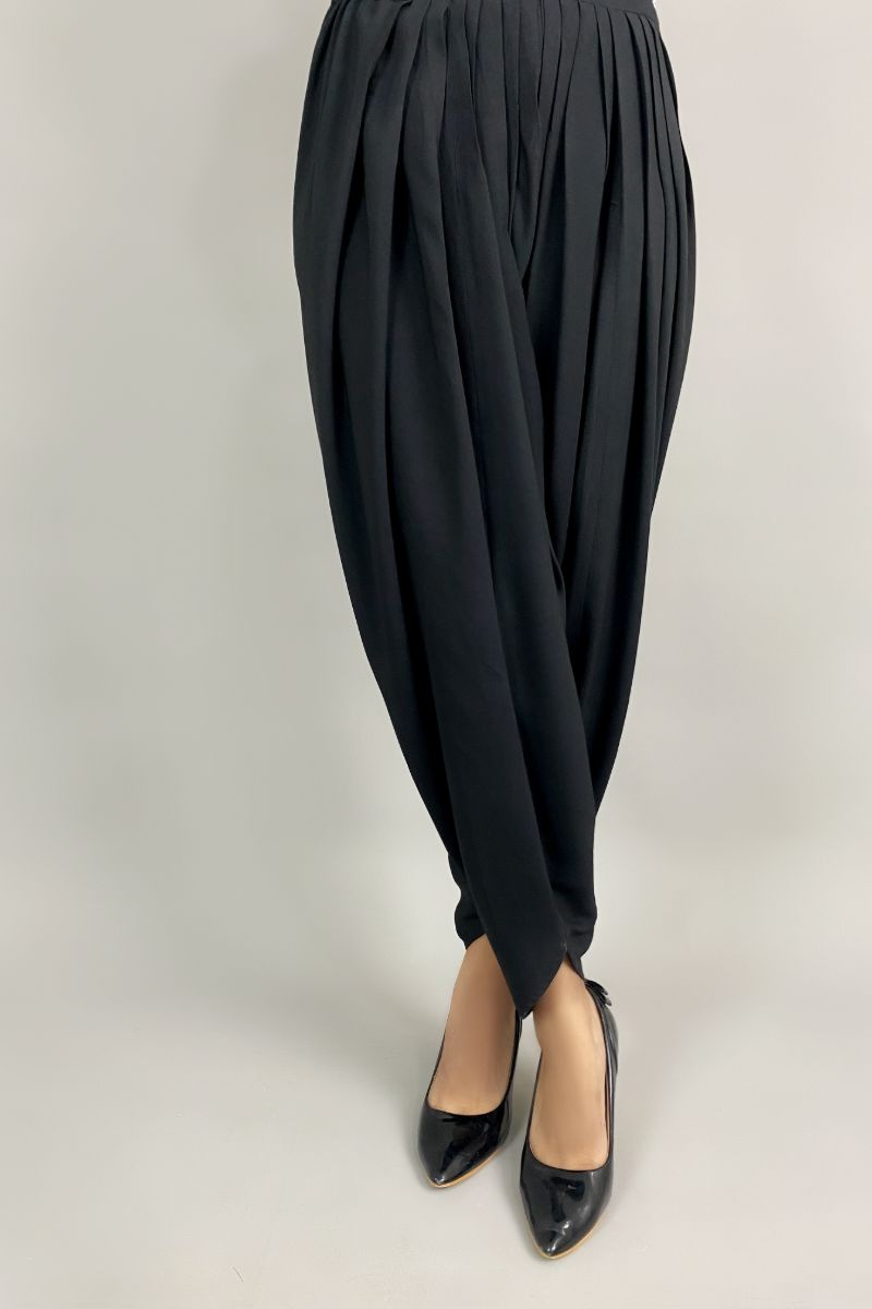 Gulabo - TULIP SHALWAR BLACK - BOSKY LAWN - Black - 1 Piece